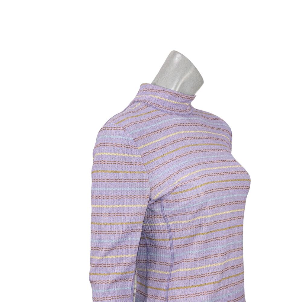 STINE GOYA Women's Ari Blouse Long Sleeve in Purple Ballet Stripe - Picture 8 of 9